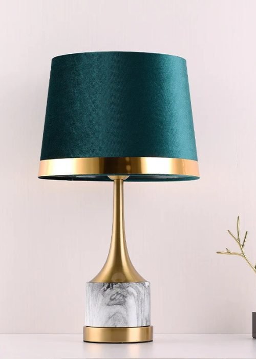 Modern-Emerald-Green-Velvet-Table-Lamp-with-Brass-Faux-Marble-Base-3.jpg
